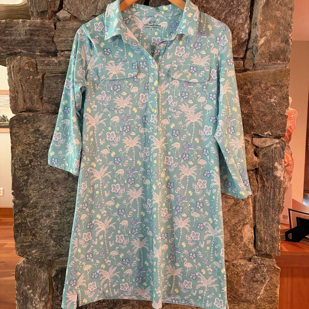 VINEYARD VINES SANKATY MARGO SHIRT DRESS SIZE LARGE - PRISTINE CONDITION!